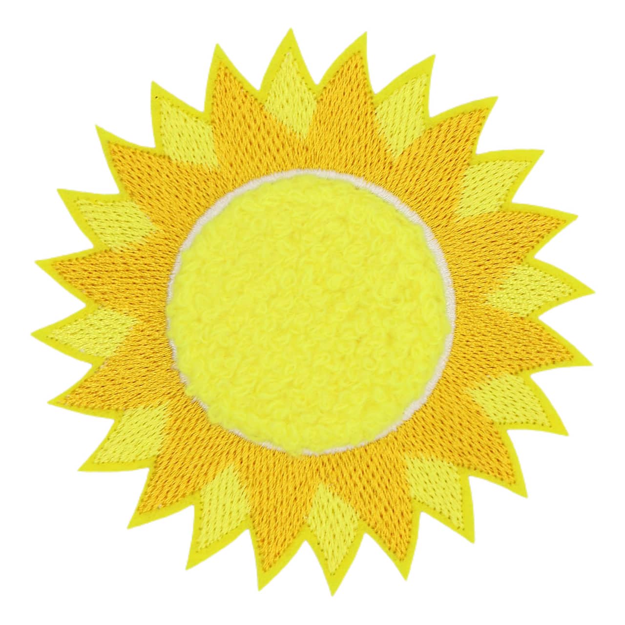 Iron-On &#x26; Adhesive Sun Embroidered Patch by Make Market&#xAE;
